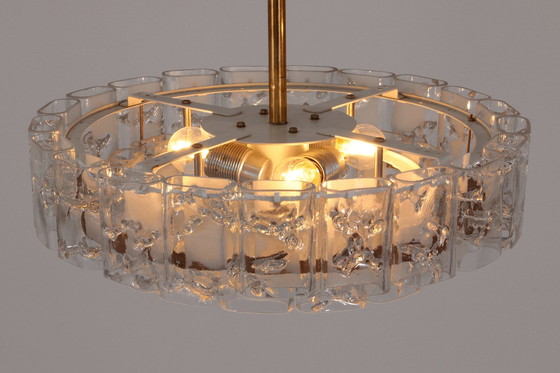 Image 1 of "Paar Doria Leuchten Mid Century Messing & Kristall Kronleuchter, 1960er Jahre"