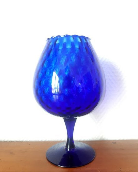 Image 1 of 2X Optische Glasvasen Empoli, Italien 1960