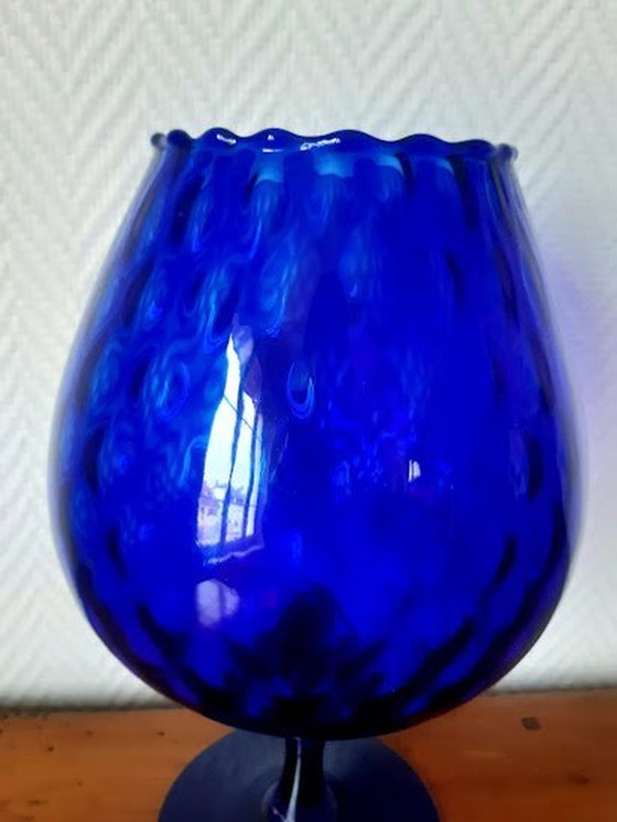 Image 1 of 2X Optische Glasvasen Empoli, Italien 1960