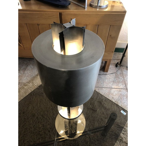 Vintage Tischlampe aus Stahl Frankreich 1970er Jahre