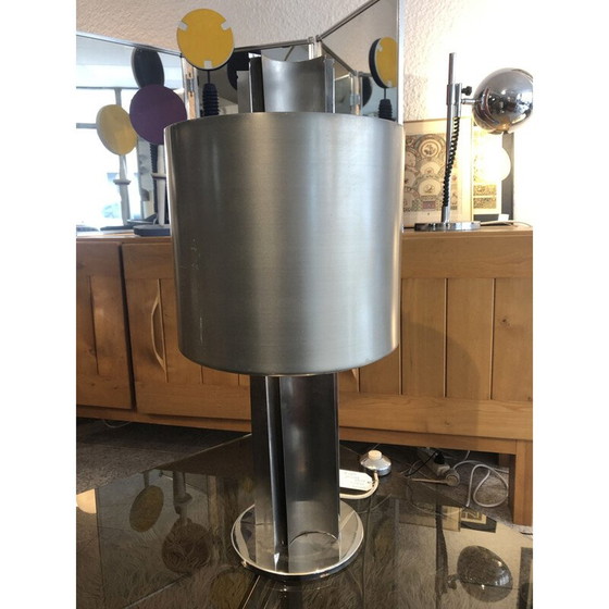 Image 1 of Vintage Tischlampe aus Stahl Frankreich 1970er Jahre