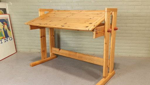 Vintage Kiefer Kipptisch / Zeichentisch
