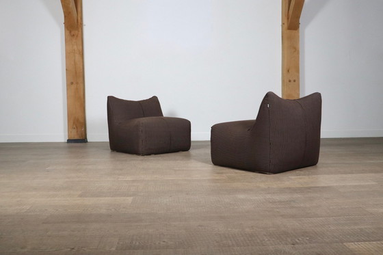 Image 1 of Ein Paar Le Bambole Lounge Chairs mit Originalstoff von Mario Bellini für B&B Italia, 1970er Jahre