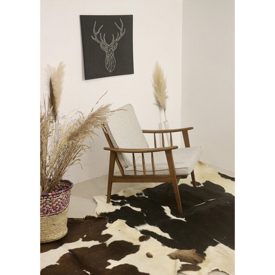 Image 1 of Skandinavischer Vintage-Sessel aus Buchenholz, 1960