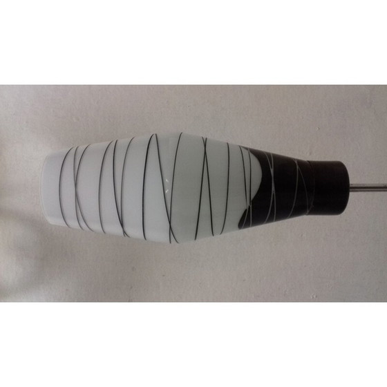 Image 1 of Vintage Stehleuchte aus Glas und Metall von Lidokov Boskovice, Tschechoslowakei 1960