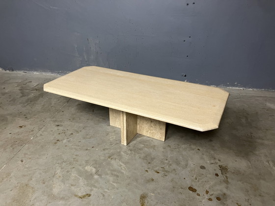 Image 1 of Vintage Travertin Couchtisch flexible Beine