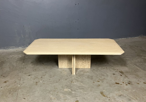 Image 1 of Vintage Travertin Couchtisch flexible Beine