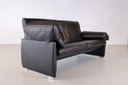 De Sede verstellbares Sofa aus schwarzem Leder