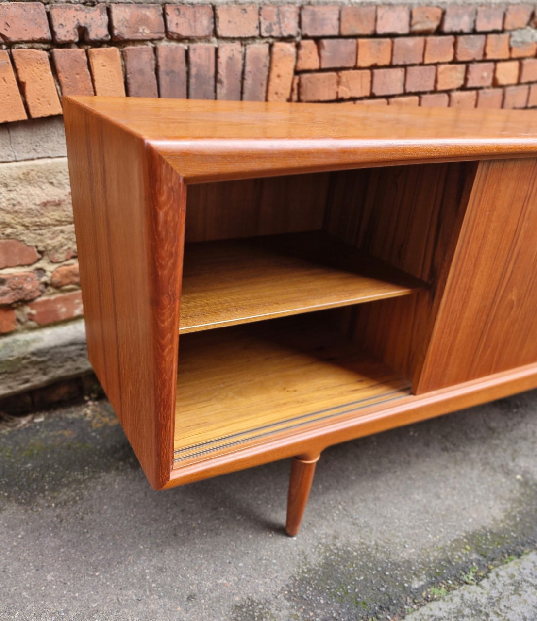 デンマーク ACO Møbler 1960s Axel Christensen Axel Christensen Teak Credenza by Aco Møbler, Danish Modern