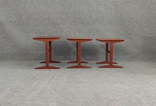 Satztisch Couchtisch 3Tlg. Teak Tisch Midcentury Design Beistelltisch Coffee Table 60Er Vintage  Retro