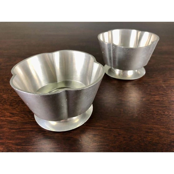 Image 1 of Paar Kerzenhalter aus Zinn von Just Andersen, Dänemark 1940