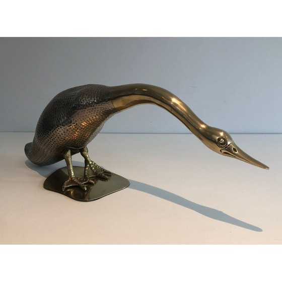 Image 1 of Satz von 3 Enten aus Silber und Messing, 1970