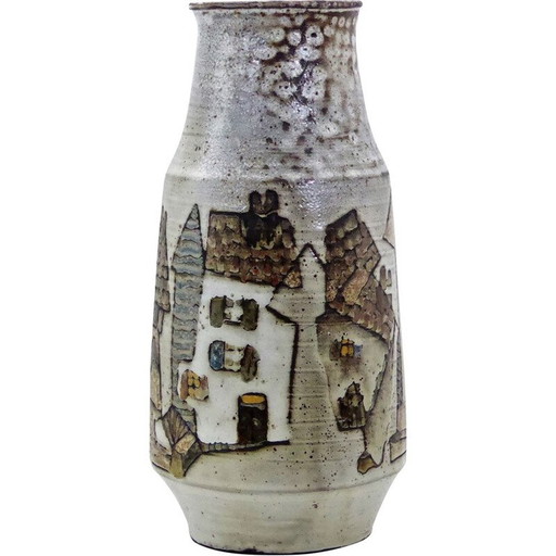 Vintage-Vase "Der Minotaurus" aus Schamotte-Ton von Paul Quéré, 1960