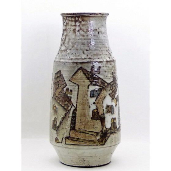 Image 1 of Vintage-Vase "Der Minotaurus" aus Schamotte-Ton von Paul Quéré, 1960