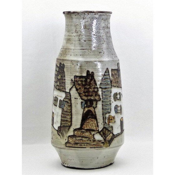 Image 1 of Vintage-Vase "Der Minotaurus" aus Schamotte-Ton von Paul Quéré, 1960