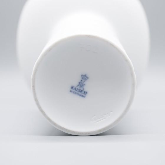 Image 1 of Seltene Manfred Frey Ak Kaiser Biskuit Porzellan Natur Relief Op Art Vase Duo Mcm