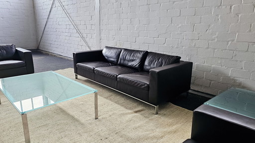 Walter Knoll Sitzgruppe Garnitur Sofa Sessel Ledersofa 