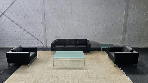 Walter Knoll Sitzgruppe Garnitur Sofa Sessel Ledersofa 