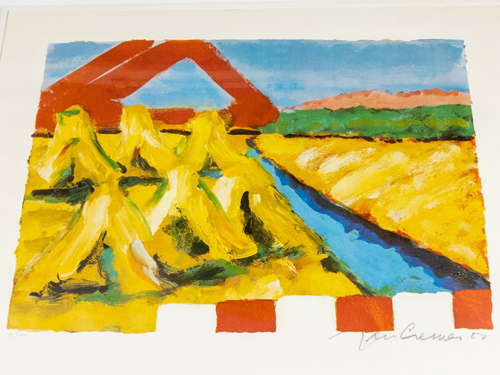 Image 1 of Jan Cremer – Siebdruck „Feuerwerkskatastrophe“, nummeriert und mit Bleistift signiert – Grafik – 2000