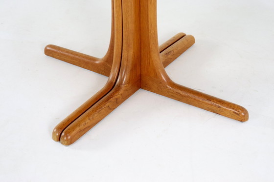 Image 1 of Dänischer Massiv Teakholz Rund 1X Ausziehbarer Esstisch 'Kalundborg' Vintage