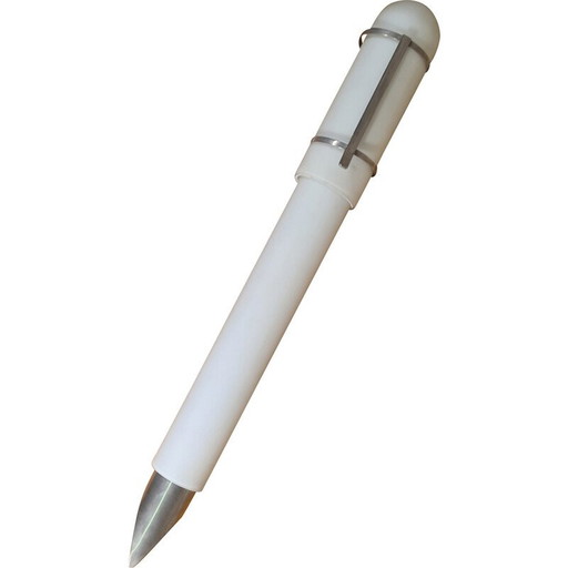 Vintage-Stiftlampe aus vernickeltem Stahl und weißem Opalglas für Diw