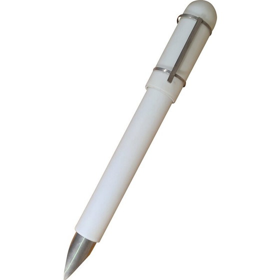 Image 1 of Vintage-Stiftlampe aus vernickeltem Stahl und weißem Opalglas für Diw