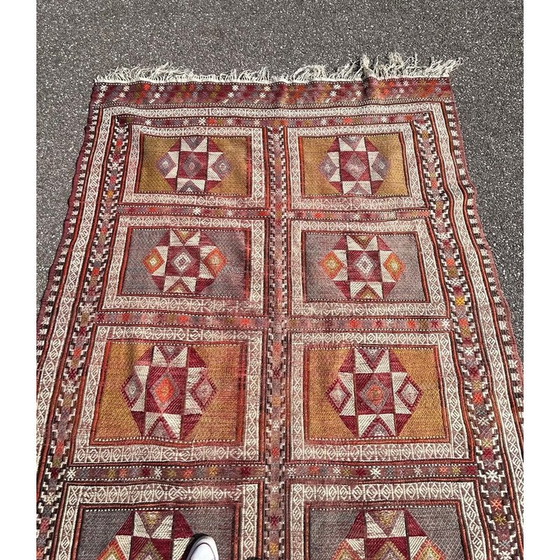 Image 1 of Vintage-Kilim-Teppich aus handgeknüpfter Wolle, 1970