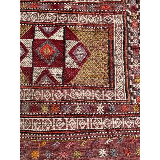 Image 1 of Vintage-Kilim-Teppich aus handgeknüpfter Wolle, 1970