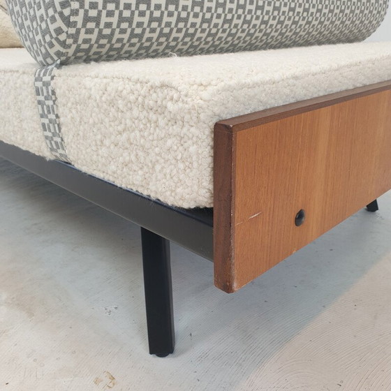 Image 1 of Vintage-Tagesbett mit Hermès-Kissen und Nackenrolle, Niederlande 1960er Jahre