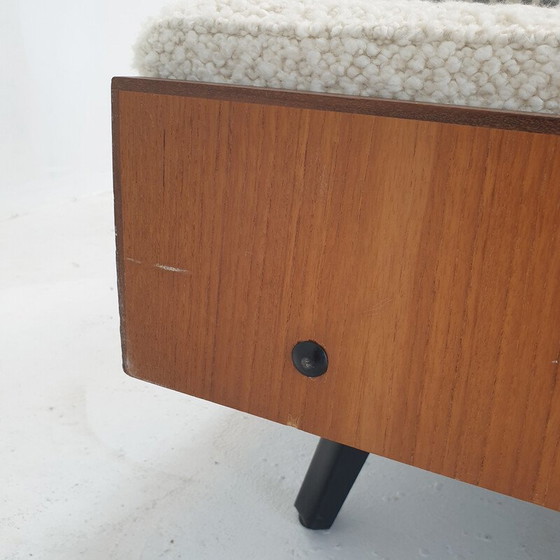 Image 1 of Vintage-Tagesbett mit Hermès-Kissen und Nackenrolle, Niederlande 1960er Jahre