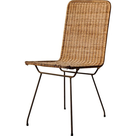 Image 1 of 6 Esstischstühle aus Schilfrohr von Carlo Hauner, 1950