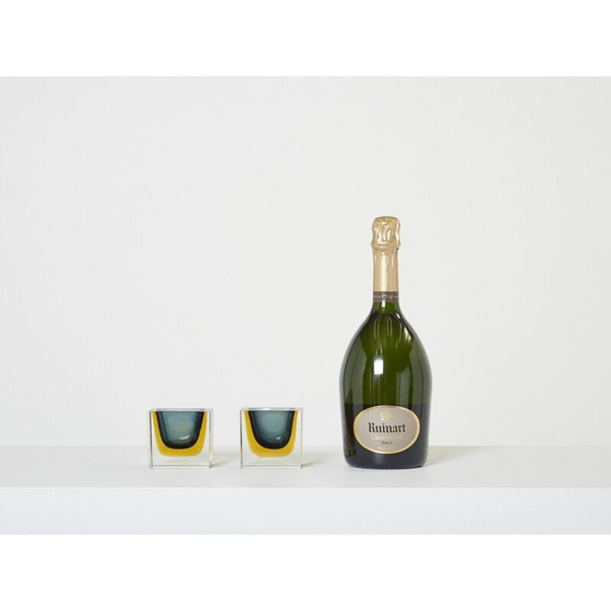 Image 1 of Paar alte Sommerso-Tassen von Flavio Poli für Seguso, 1960