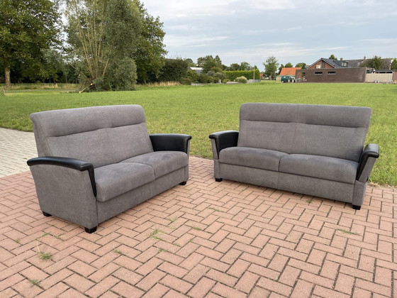 Image 1 of 3 + 2,5 Sitzer Anthrazit Verstellbares Sofa Set