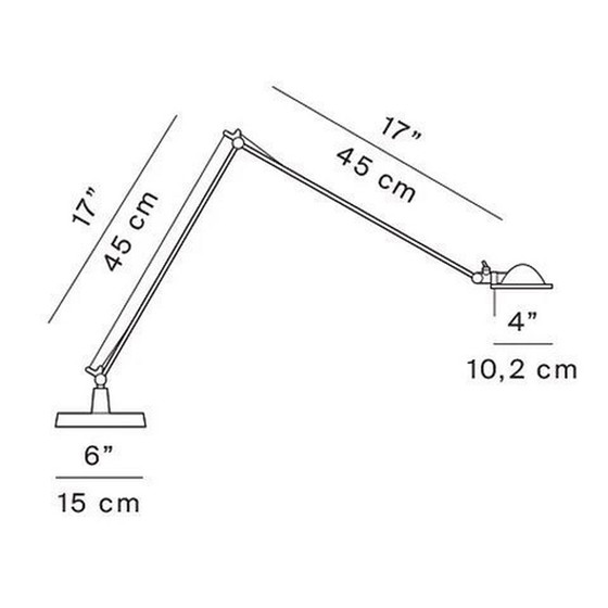 Image 1 of 2x Luceplan D12 Berenice Tischleuchte (ohne Schirm und Sockel)