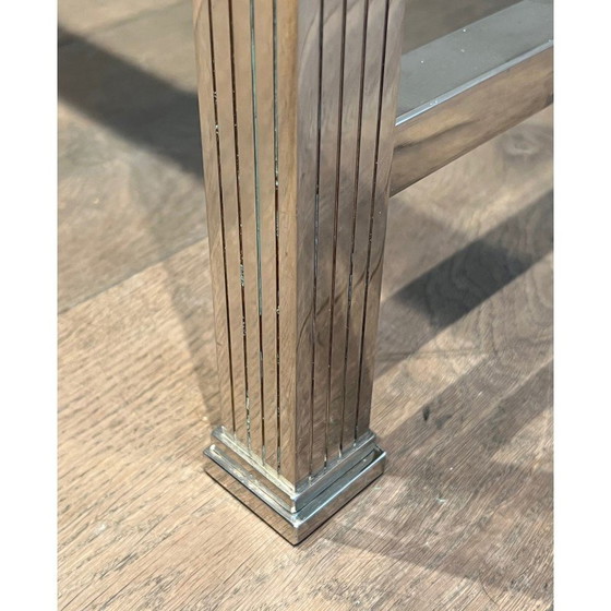 Image 1 of Vintage-Schreibtisch aus Chrom und Messing, 1970