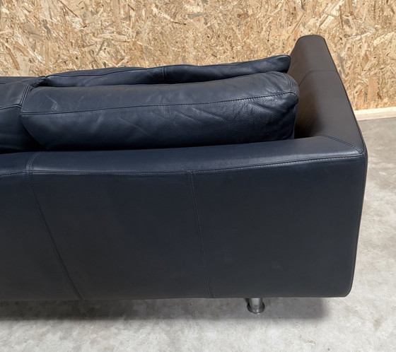 Image 1 of Molinari Blau Leder 2.5-Sitzer Sofa