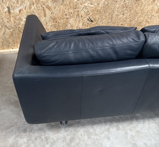 Image 1 of Molinari Blau Leder 2.5-Sitzer Sofa