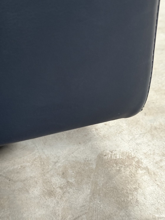 Image 1 of Molinari Blau Leder 2.5-Sitzer Sofa