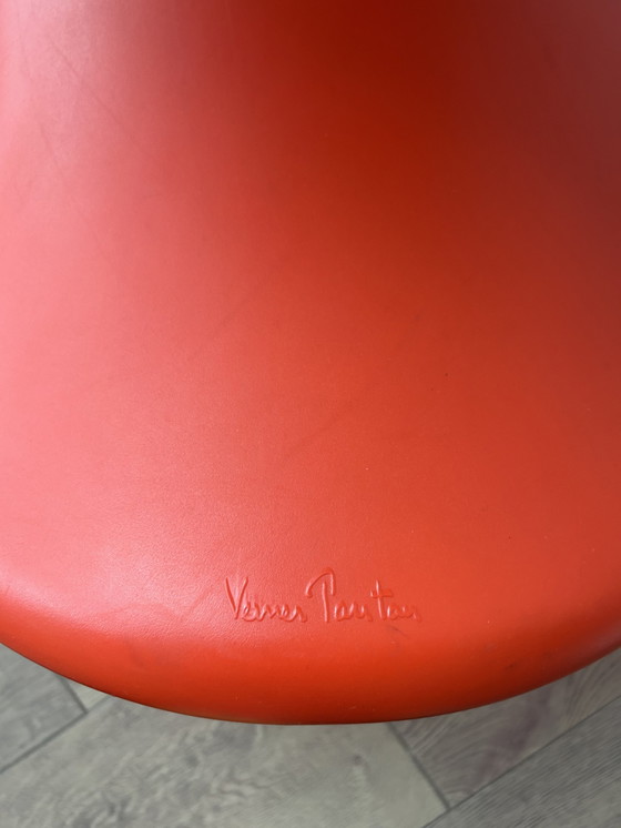 Image 1 of 2 X Roter Panton Stuhl von Vitra