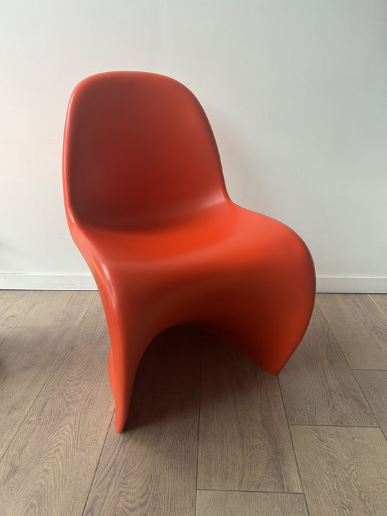 Image 1 of 2 X Roter Panton Stuhl von Vitra