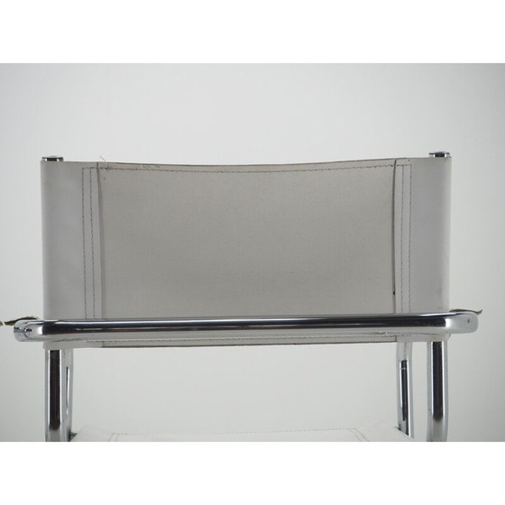 Image 1 of Paar verchromte Leder-Sessel