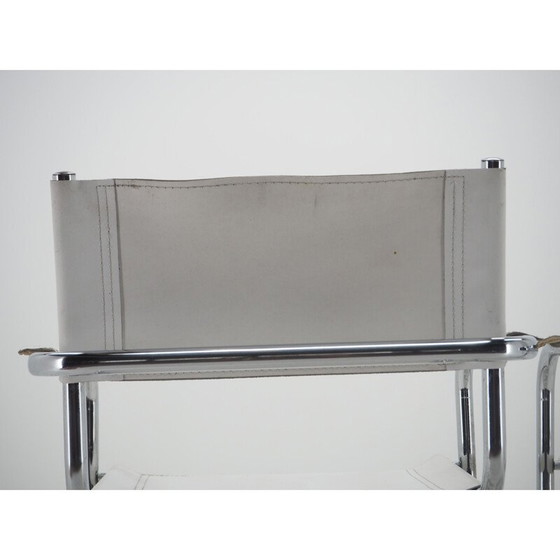 Image 1 of Paar verchromte Leder-Sessel