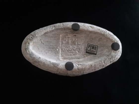 Image 1 of Ptmd Blumentopf, Oval, Zement, Beige & Grau