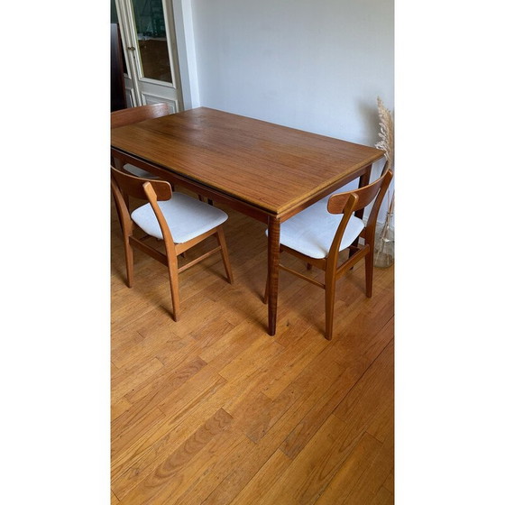 Image 1 of Skandinavischer ausziehbarer Vintage-Tisch aus Teakholz