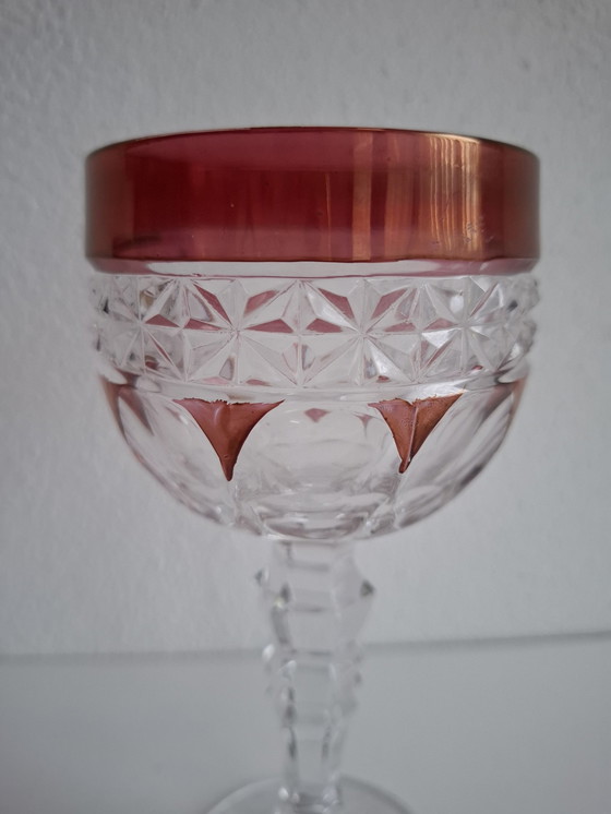 Image 1 of 3 farbige Vintage Kristall Weingläser