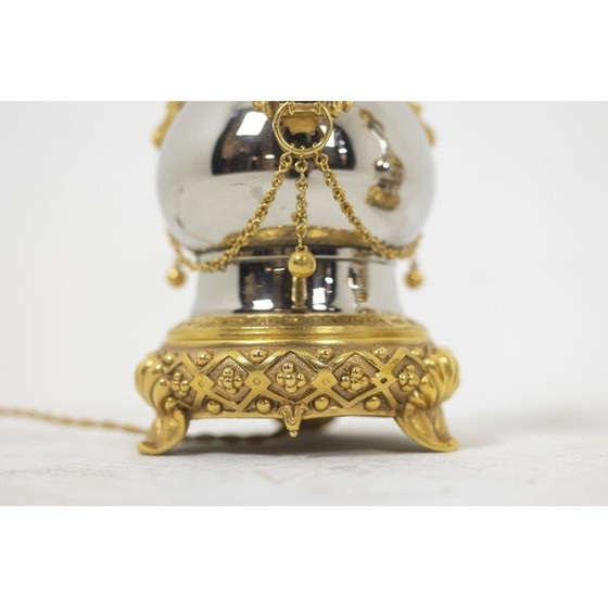 Image 1 of Paar alte Lampen aus Metall und Bronze, Frankreich 1880