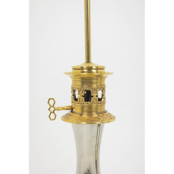 Image 1 of Paar alte Lampen aus Metall und Bronze, Frankreich 1880