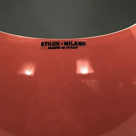 Image 1 of Paar orangefarbene Tischlampen "Saba" von Stilux Milano aus dem Jahr 1960