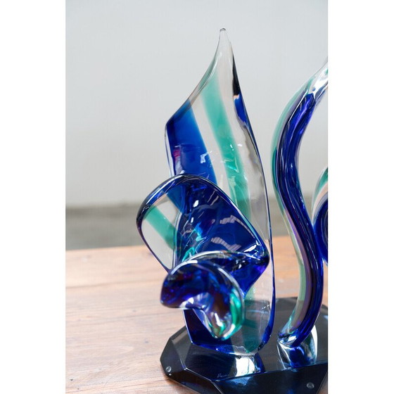 Image 1 of Vintage hellblaue Murano-Glasskulptur, Italien 1970