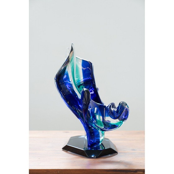 Image 1 of Vintage hellblaue Murano-Glasskulptur, Italien 1970